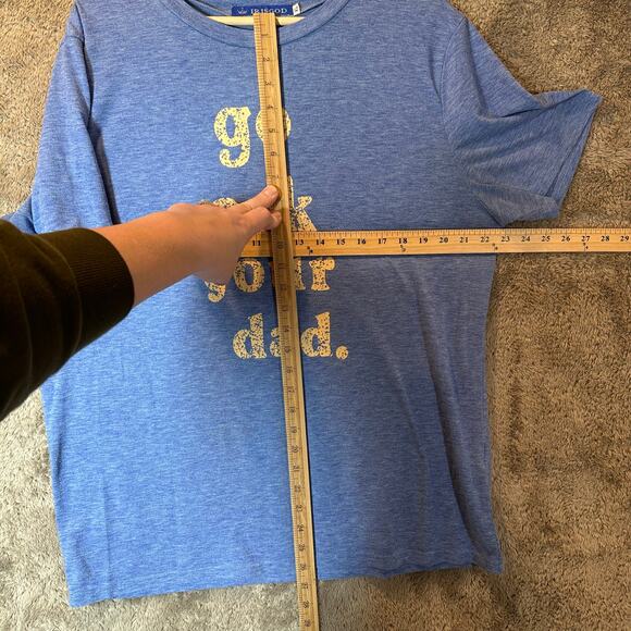 Go Ask Your Dad Blue Women's Graphic Tee T Shirt Humorous Funny Irisgod XL - Picture 5 of 5